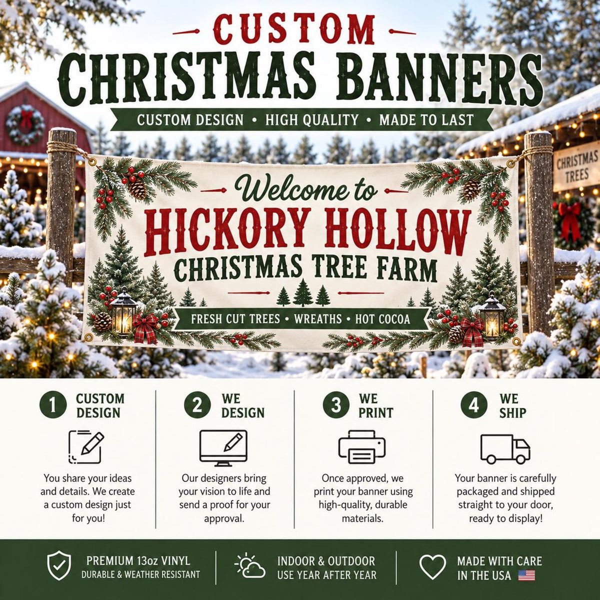 Custom Christmas vinyl banner — gallery image 11