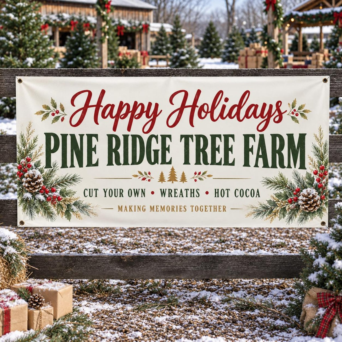 Custom Christmas vinyl banner — gallery image 12