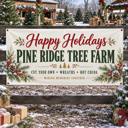 Custom Christmas vinyl banner — gallery image 12