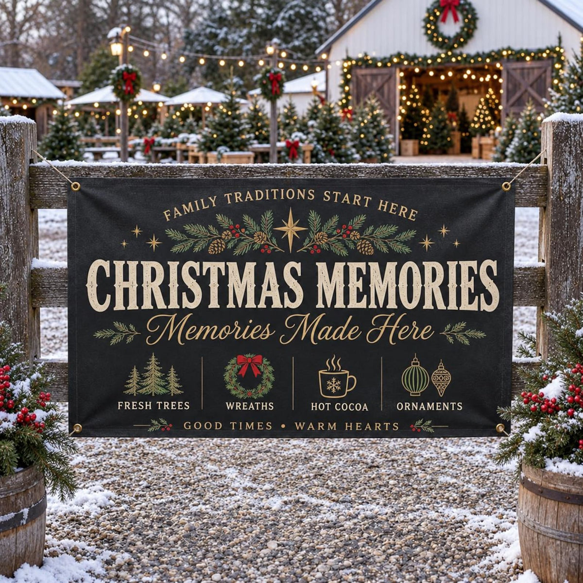 Custom Christmas vinyl banner — gallery image 13
