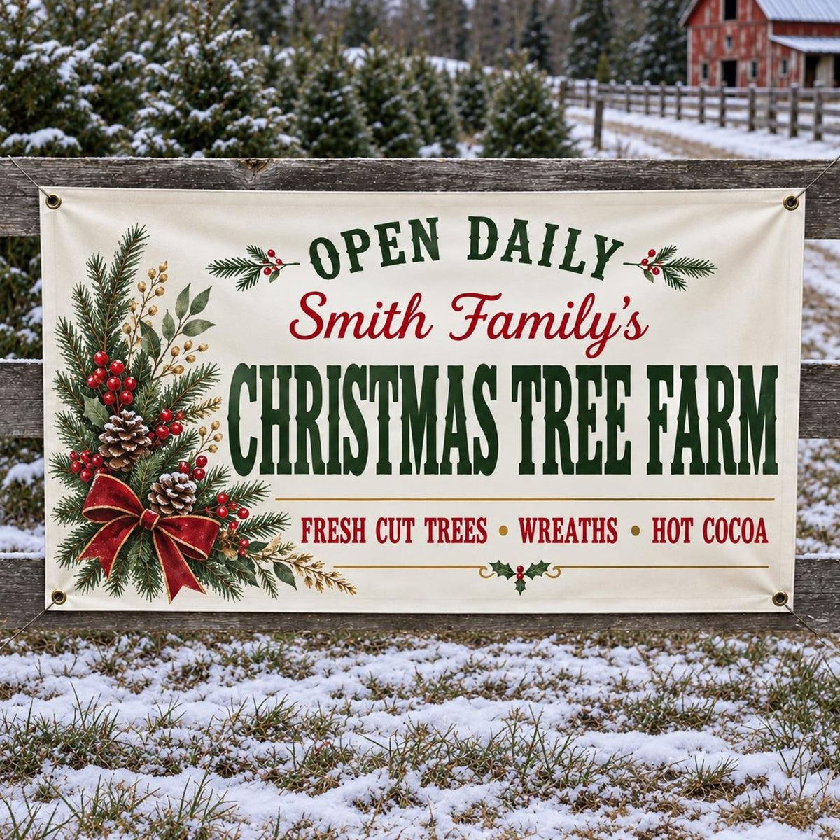 Custom Christmas vinyl banner — gallery image 16