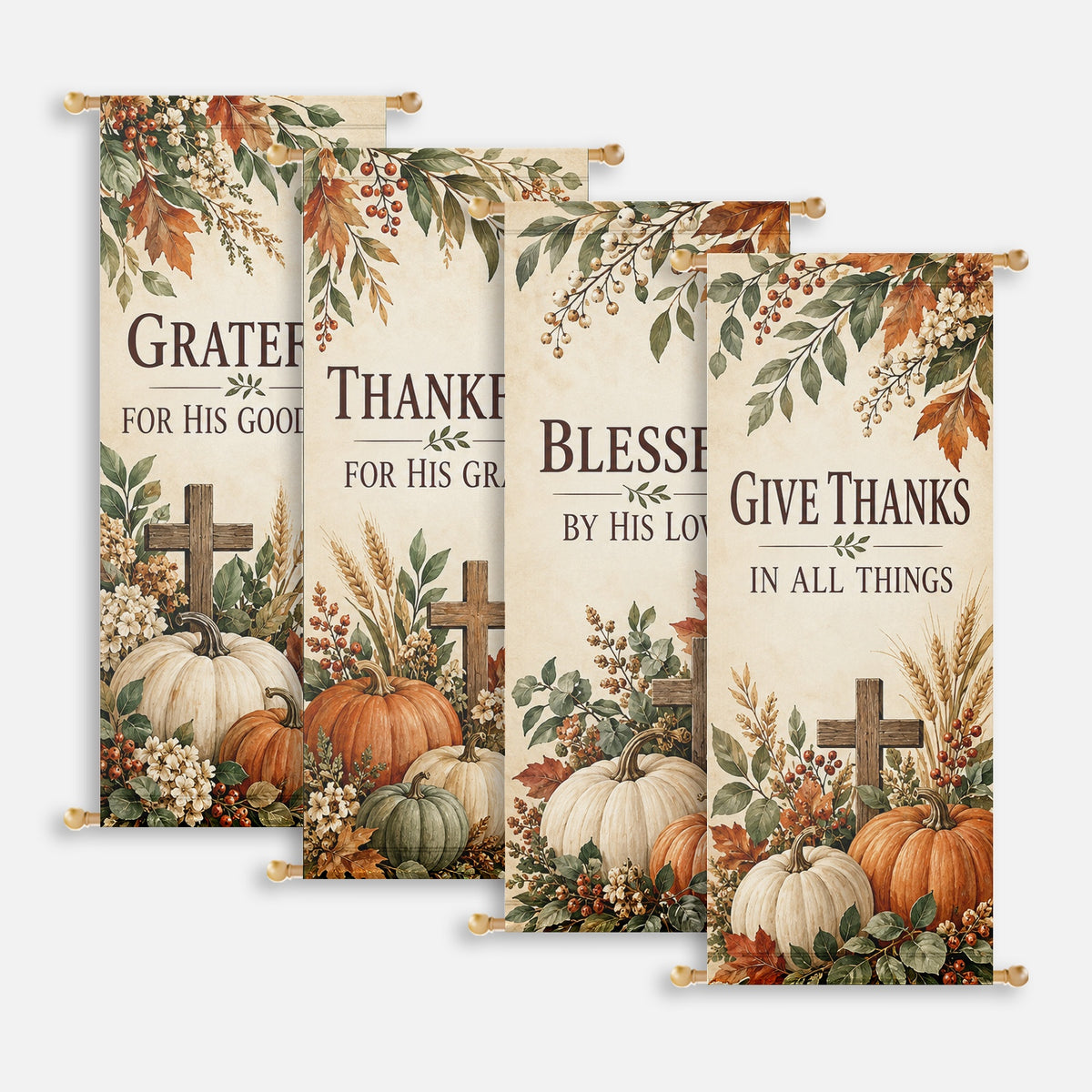 Fall Church Banners – Grateful, Thankful & Blessed — original church banner mockup 1