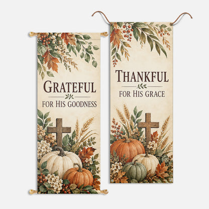 Fall Church Banners – Grateful, Thankful & Blessed — original church banner mockup 2