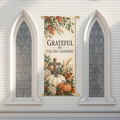 Fall Church Banners – Grateful, Thankful & Blessed — original church banner mockup 5
