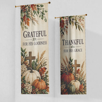 Fall Church Banners – Grateful, Thankful & Blessed — original church banner mockup 6