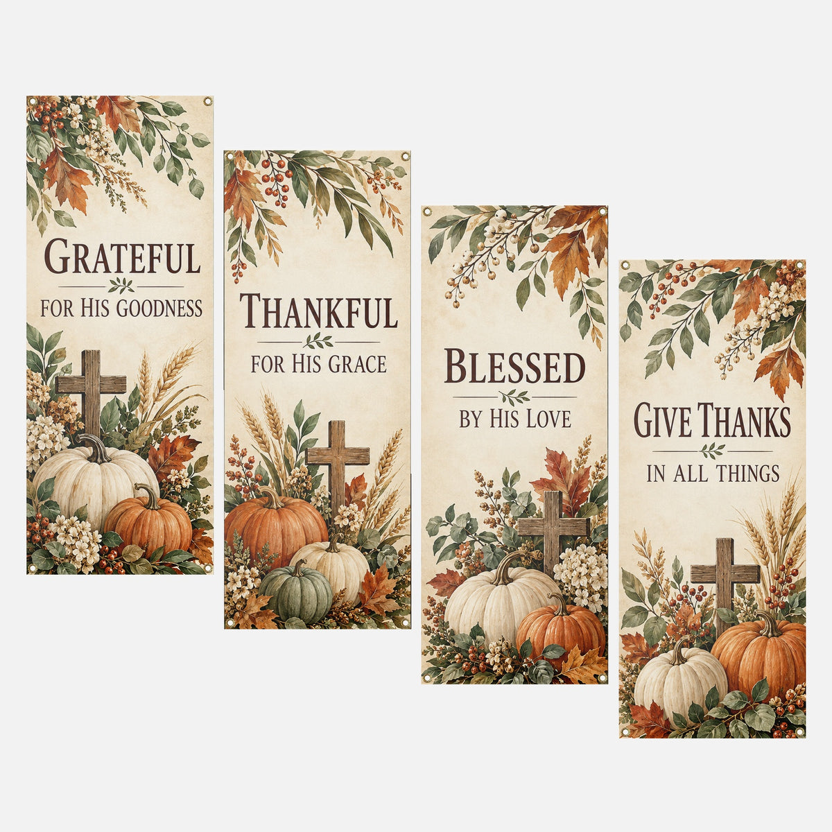 Fall Church Banners – Grateful, Thankful & Blessed — original church banner mockup 7