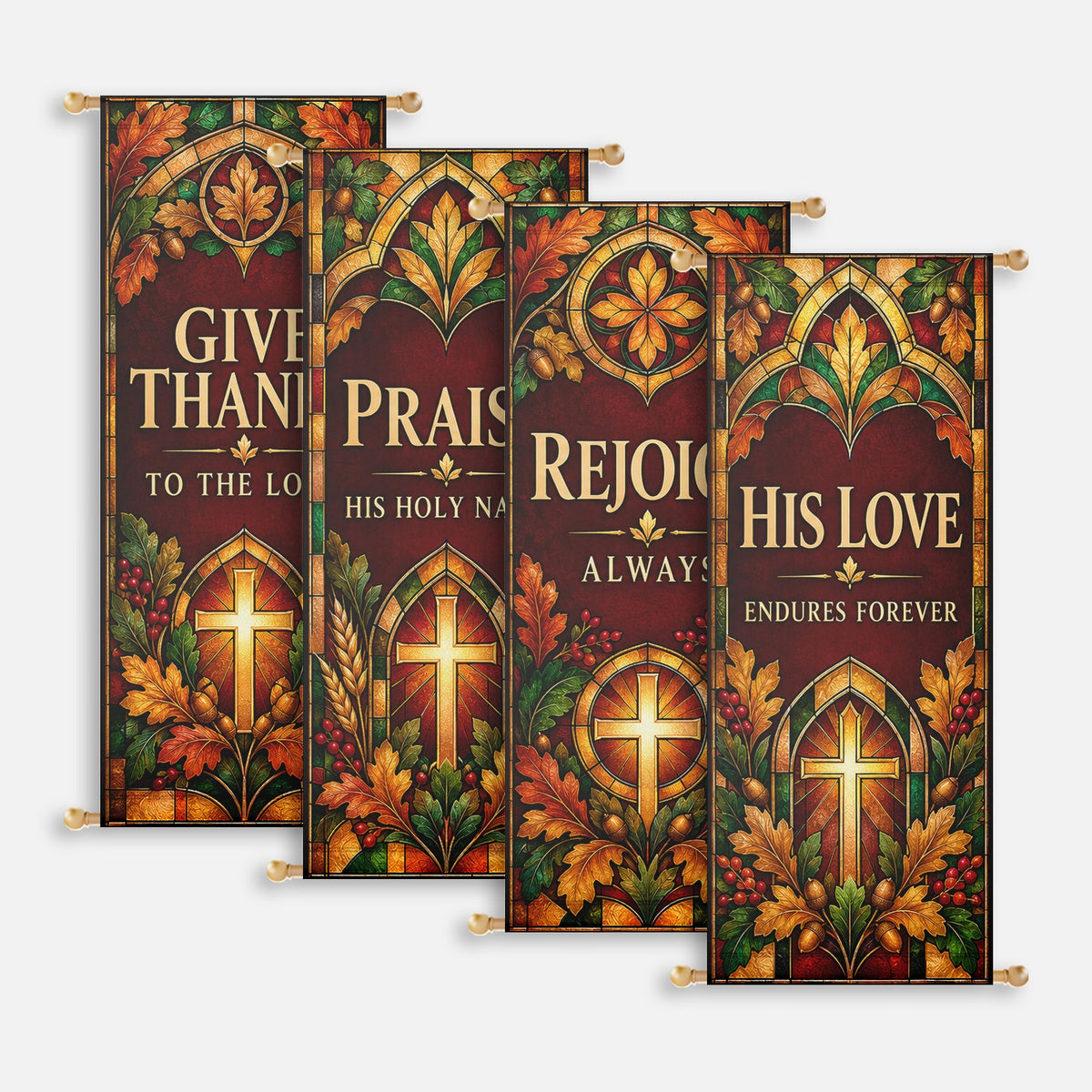 Fall Church Banners – Give Thanks — original church banner mockup 1