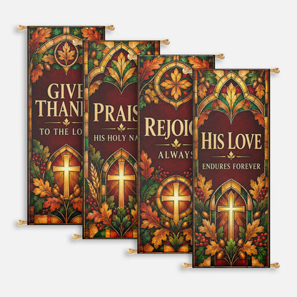 Fall Church Banners – Give Thanks — original church banner mockup 1