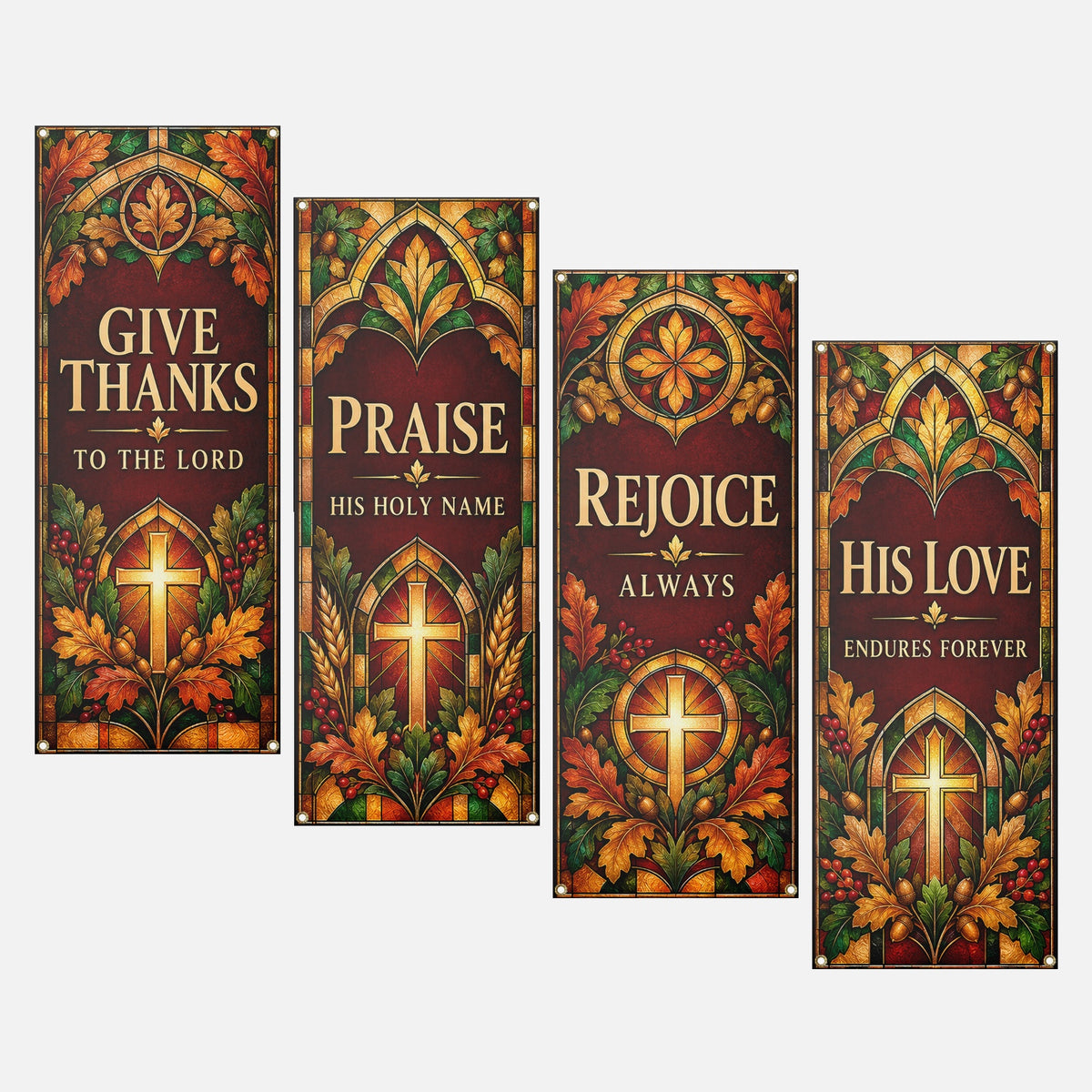Fall Church Banners – Give Thanks — original church banner mockup 7