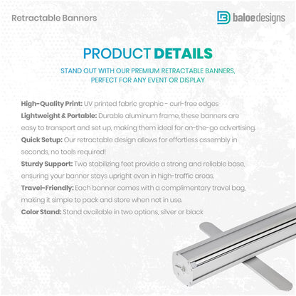 Set of 3 Retractable Banners