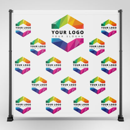 Custom Logo Backdrop Banner, Step and Repeat Business Event Backdrop, Logo Step Repeat Banner, Custom Event Backdrop, Corporate Event Banner