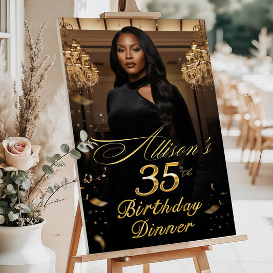 Custom birthday foam board welcome sign