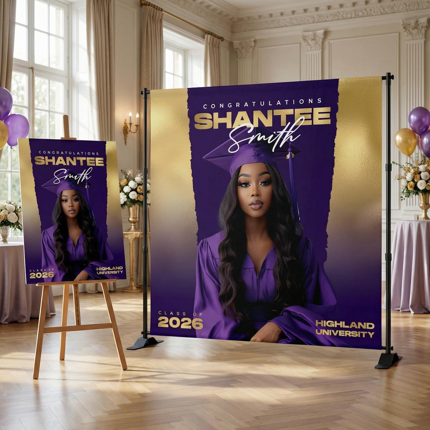 Backdrop + Welcome Sign Combo