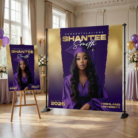 Backdrop + Welcome Sign Combo