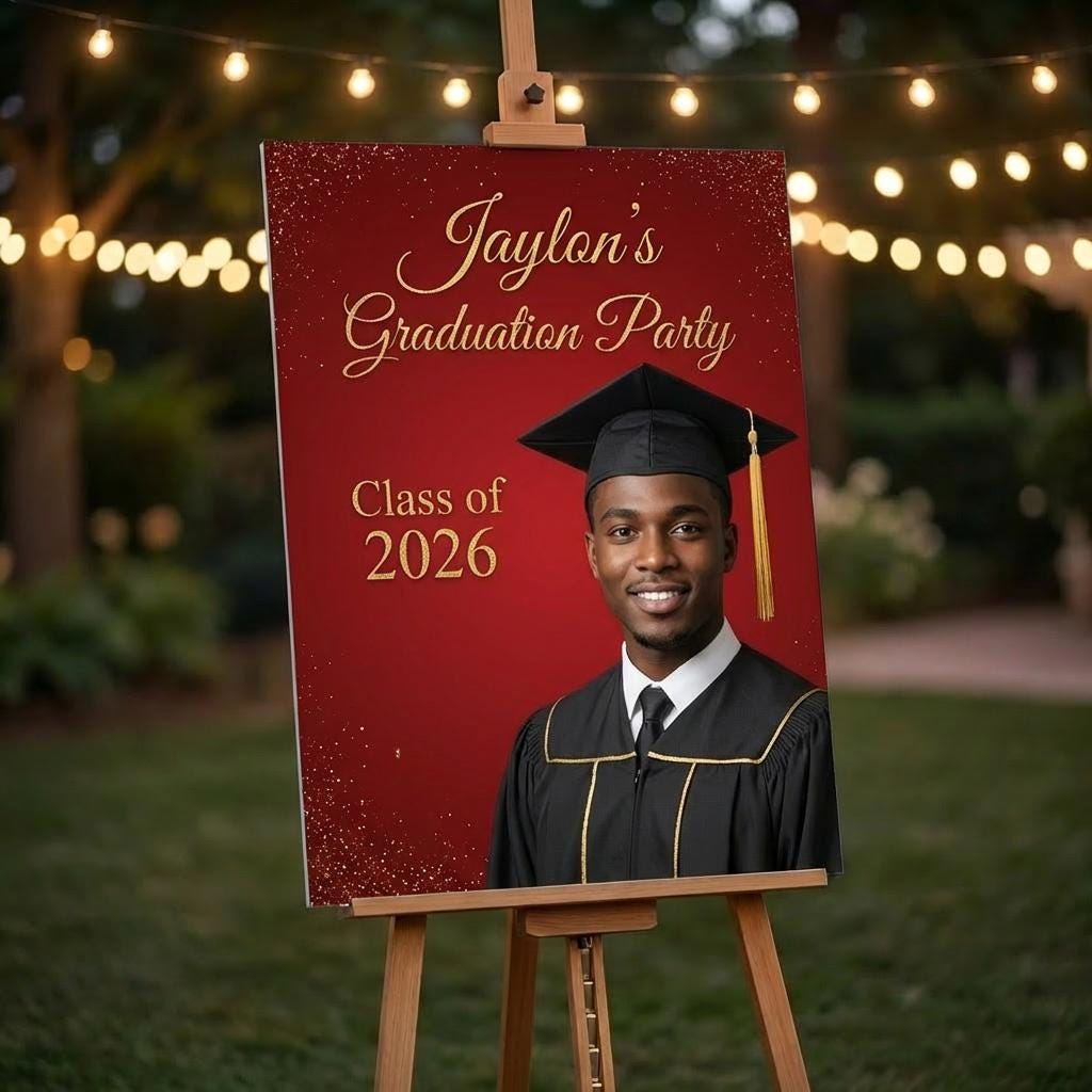 Graduation Welcome Foam Board Sign