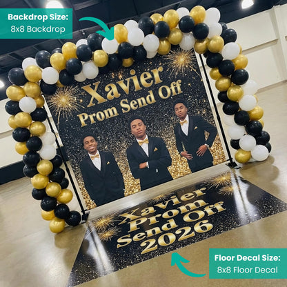 Prom Backdrop + Floor Decal Set