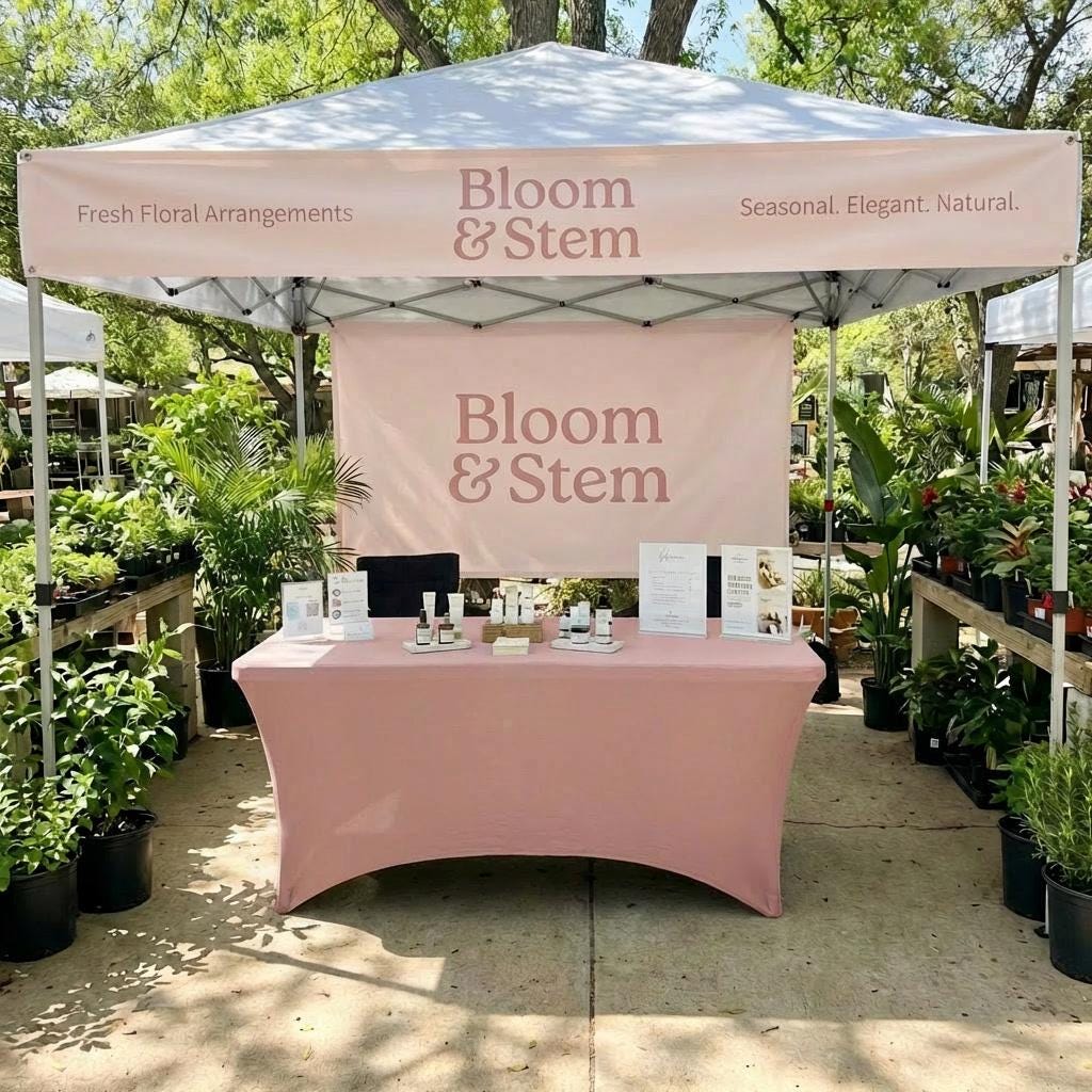 Custom canopy tent banner set