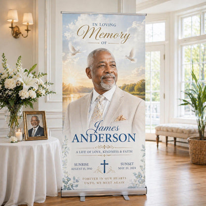 Custom memorial retractable banner