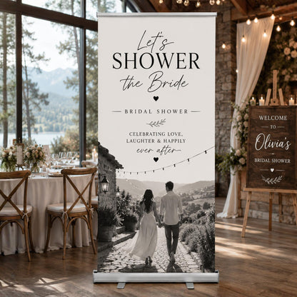 Custom bridal shower retractable banner