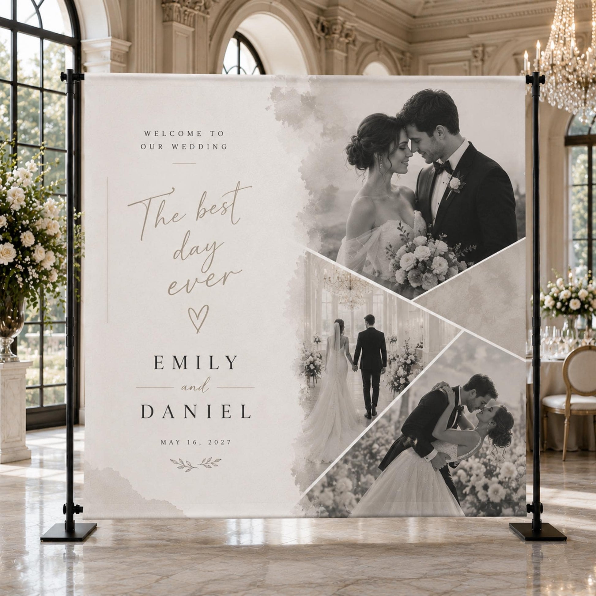 Custom wedding backdrop