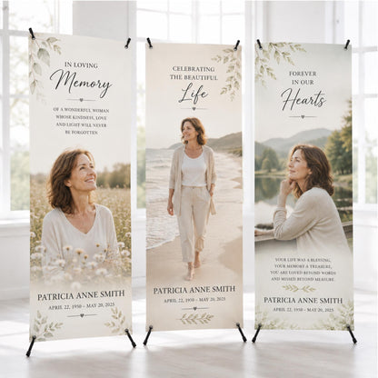 Custom memorial X-banner display — gallery image 10.