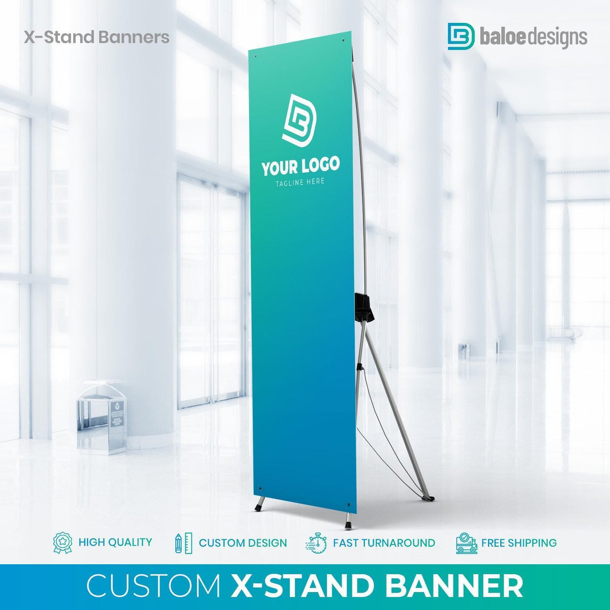 Custom memorial X-banner display — gallery image 12.