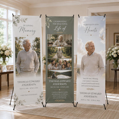 Custom memorial X-banner display — gallery image 15.