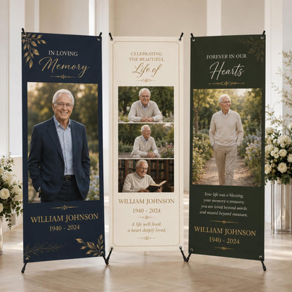Custom memorial X-banner display — gallery image 19.