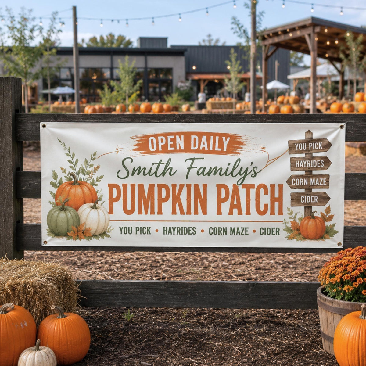 Custom pumpkin patch and fall festival banner — product gallery image 10.