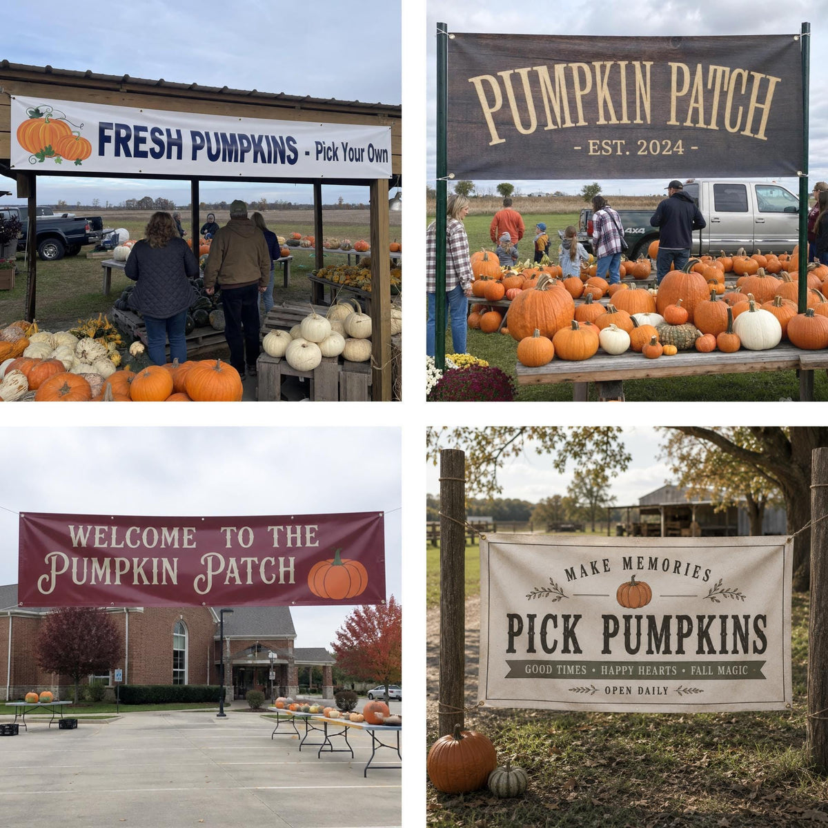 Custom pumpkin patch and fall festival banner — product gallery image 11.