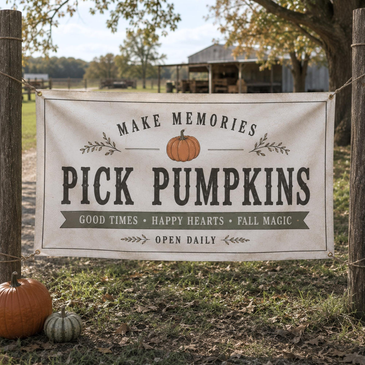Custom pumpkin patch and fall festival banner — product gallery image 14.