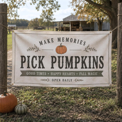 Custom pumpkin patch and fall festival banner — product gallery image 14.