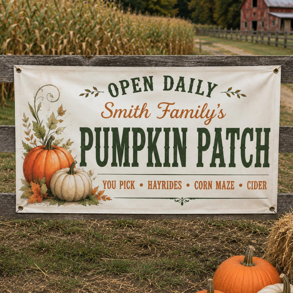 Custom pumpkin patch and fall festival banner — product gallery image 15.