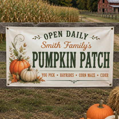 Custom pumpkin patch and fall festival banner — product gallery image 15.