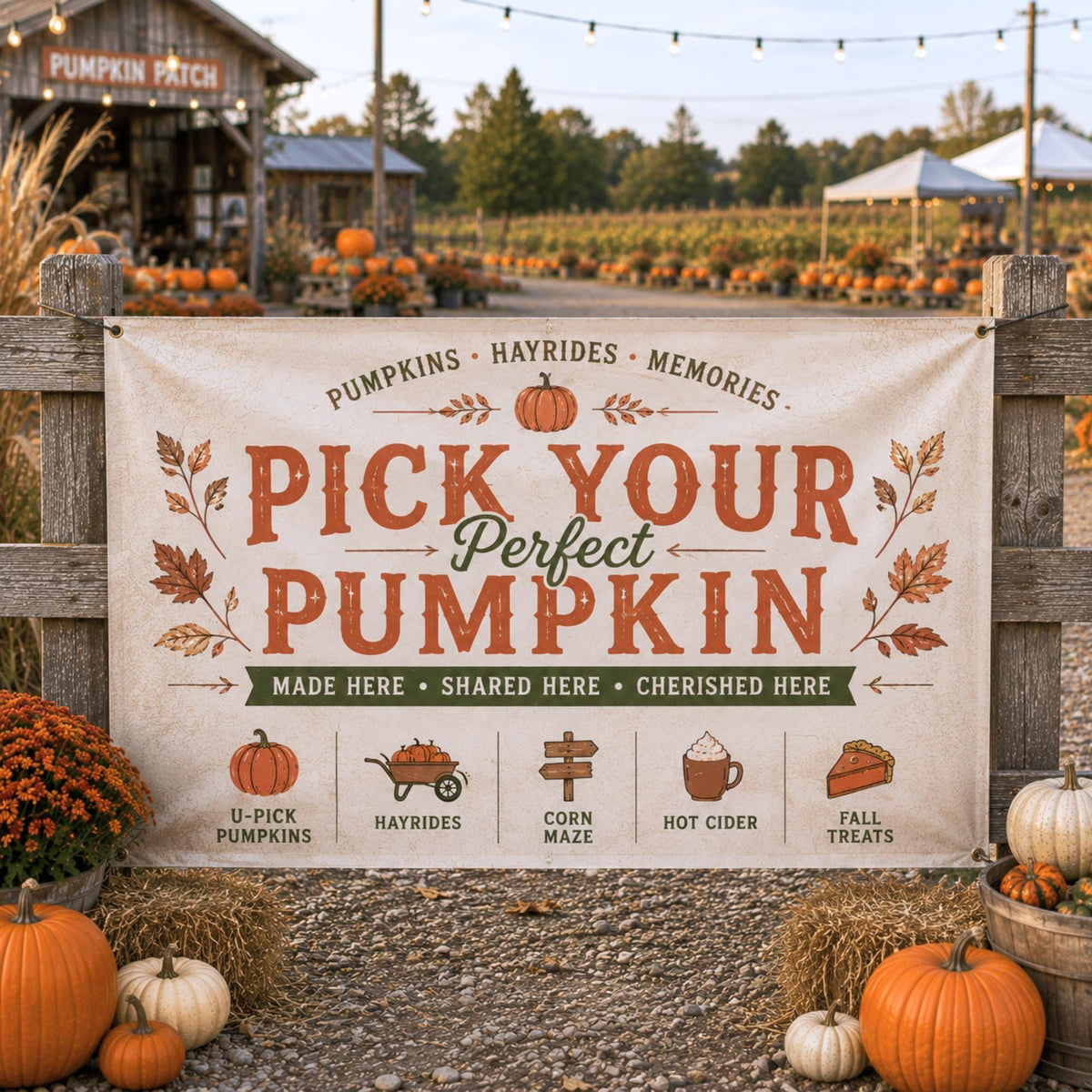 Custom pumpkin patch and fall festival banner — product gallery image 19.