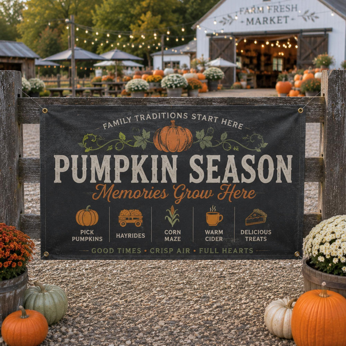 Custom pumpkin patch and fall festival banner — product gallery image 4.