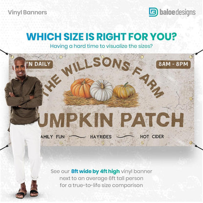 Custom pumpkin patch and fall festival banner — product gallery image 6.