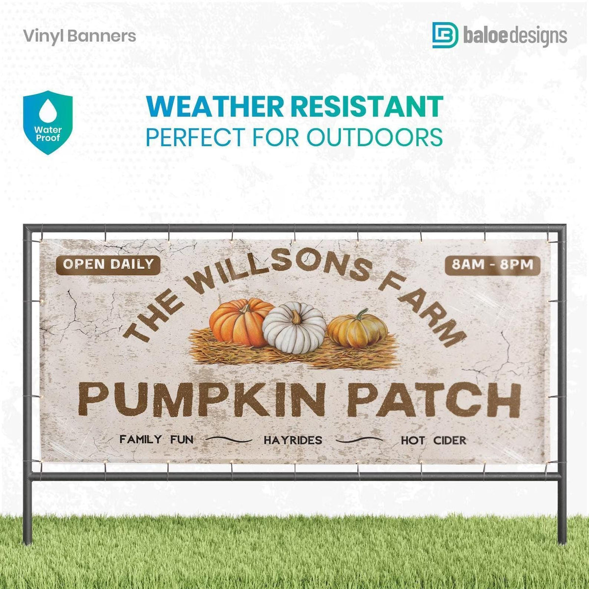Custom pumpkin patch and fall festival banner — product gallery image 8.