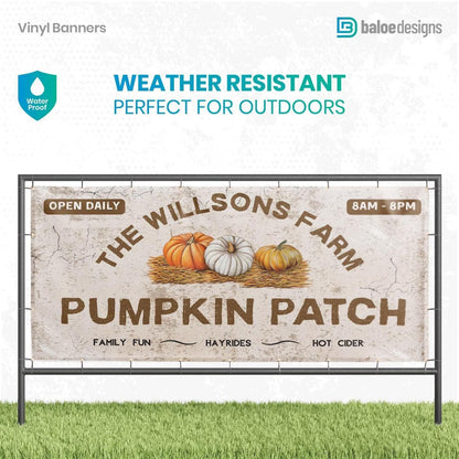 Custom pumpkin patch and fall festival banner — product gallery image 8.