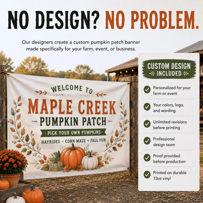 Custom pumpkin patch and fall festival banner — product gallery image 9.