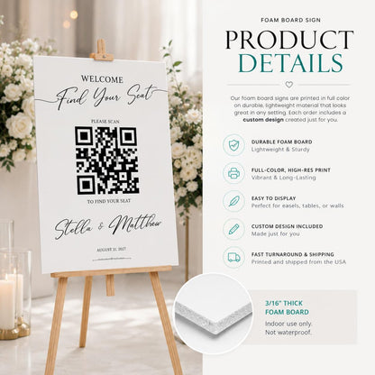 Foam board seating sign material and product details