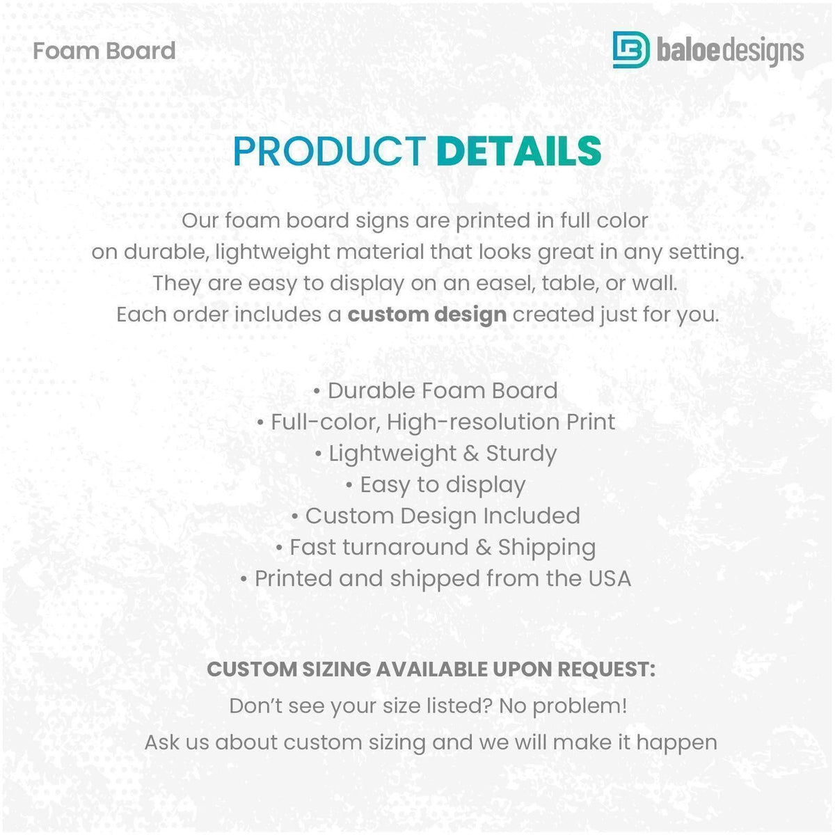 Wedding seating chart product information