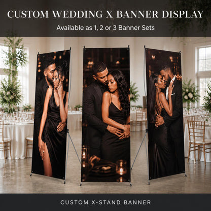 Custom wedding X-banner stand set — product gallery image 10.