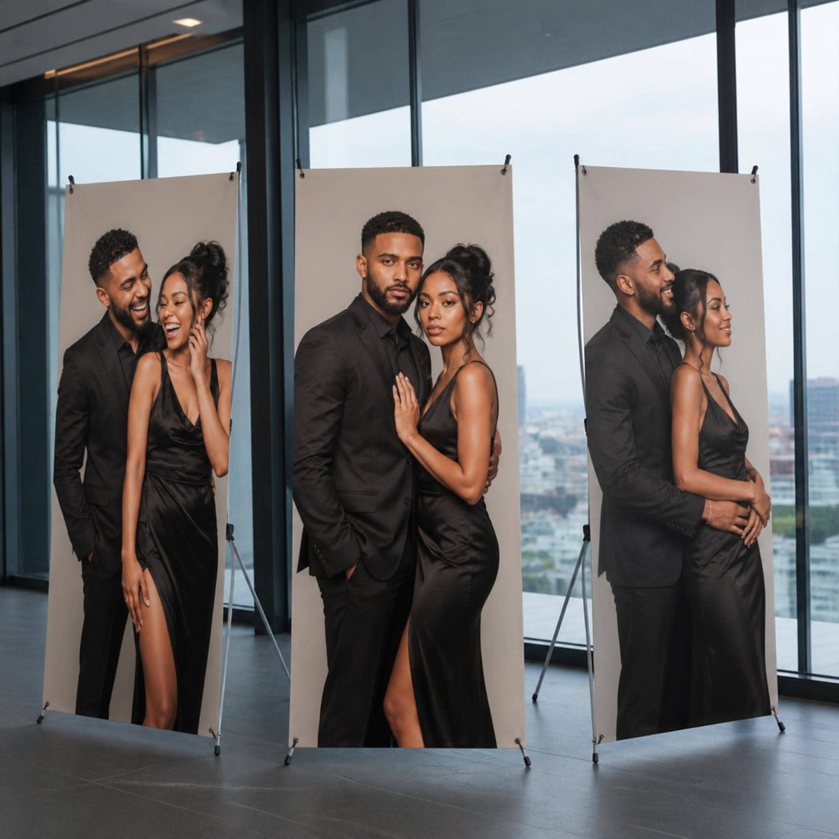 Custom wedding X-banner stand set — product gallery image 14.