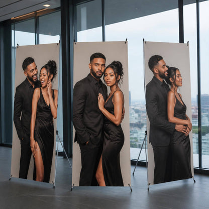 Custom wedding X-banner stand set — product gallery image 14.