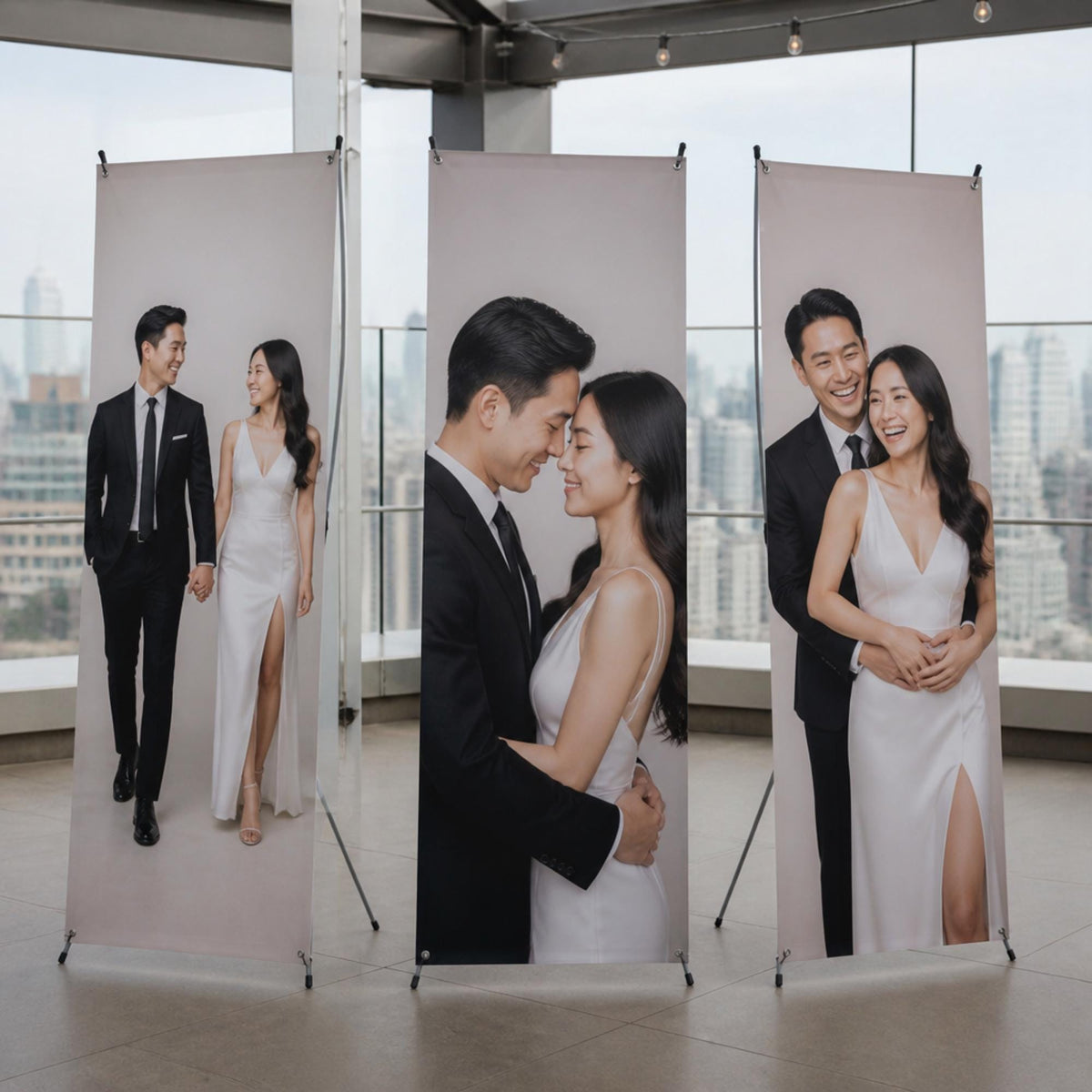 Custom wedding X-banner stand set — product gallery image 15.
