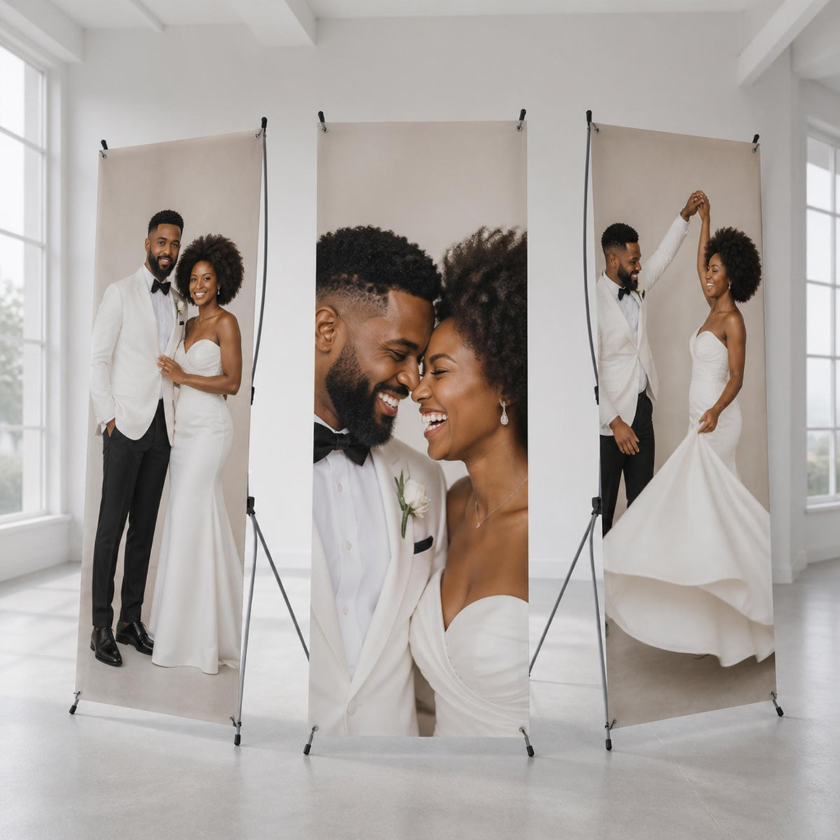 Custom wedding X-banner stand set — product gallery image 17.