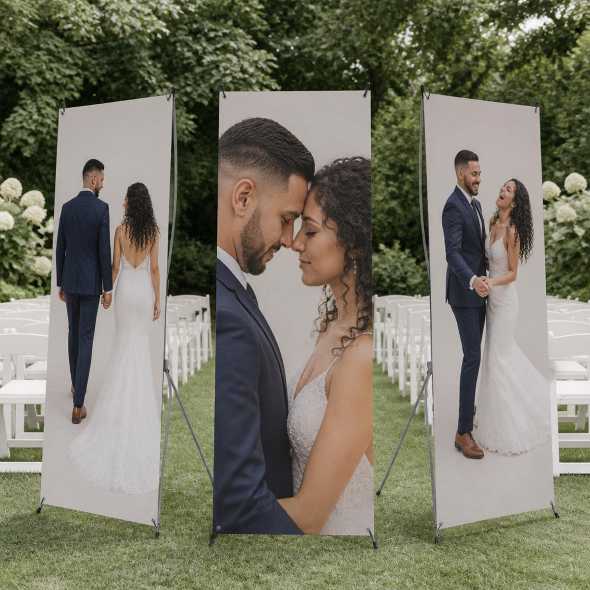 Custom wedding X-banner stand set — product gallery image 3.