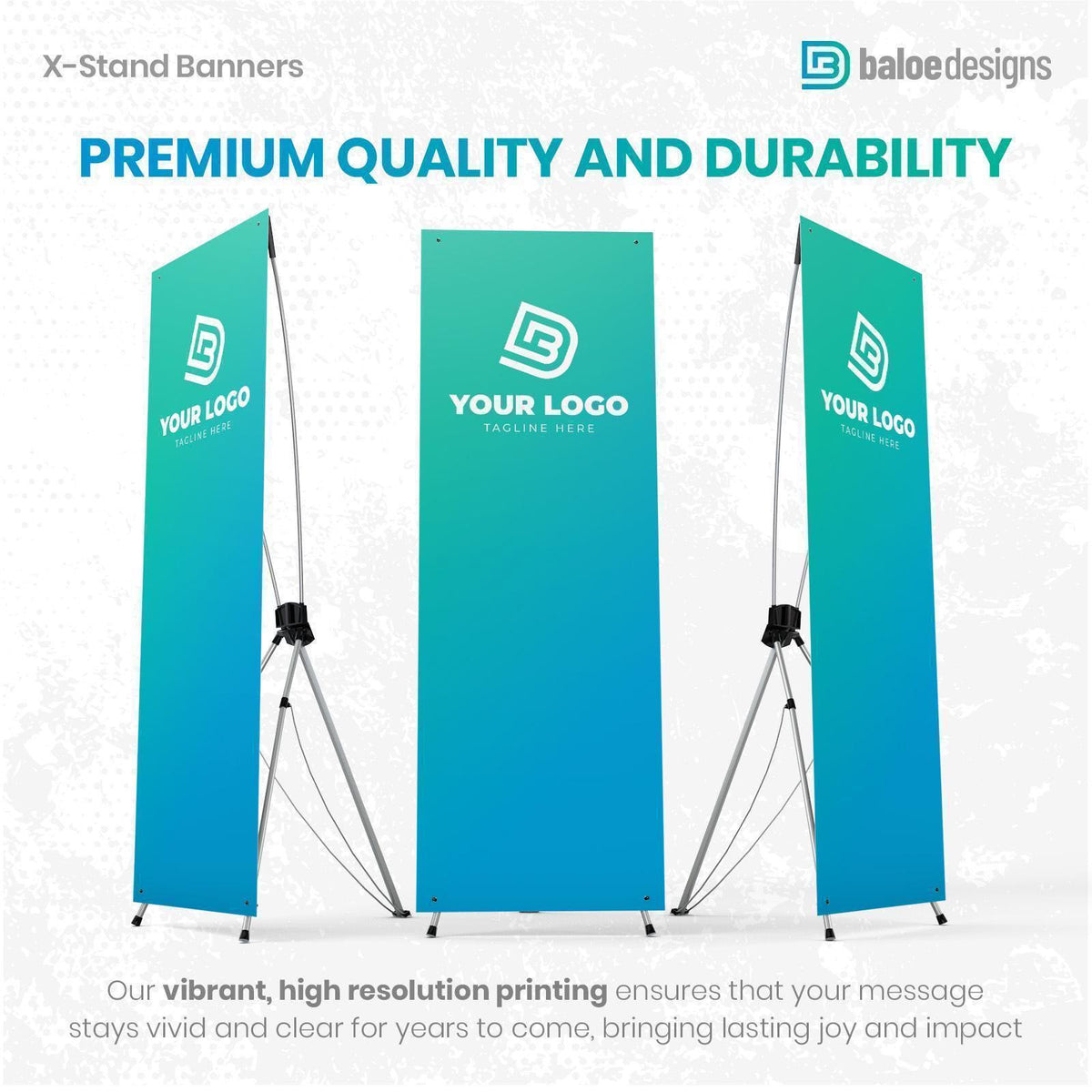 Custom wedding X-banner stand set — product gallery image 5.