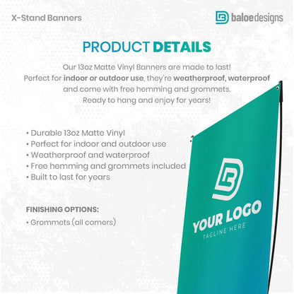 Custom wedding X-banner stand set — product gallery image 8.